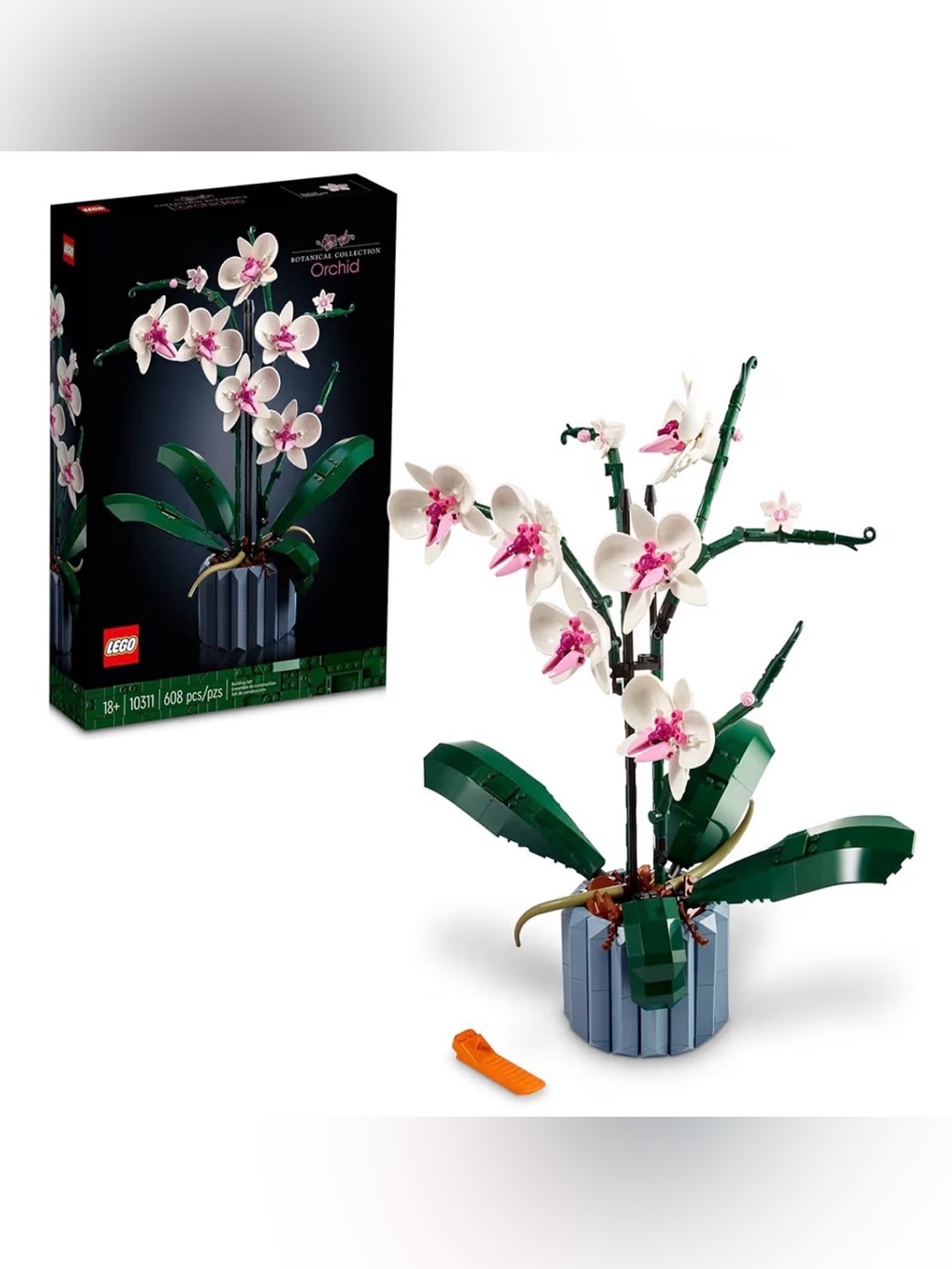 NIB - LEGO Botanicals Orchid - Artificial, Fake Indoor Flowers Building Set